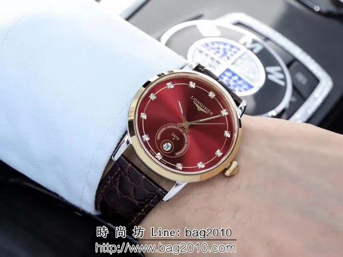 LONGINES浪琴 2018全新簡約商務男士機械腕表 WSS1833
